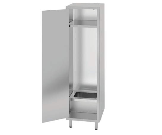 Szafa porządkowa z umywalką i drzwiami na zawiasach